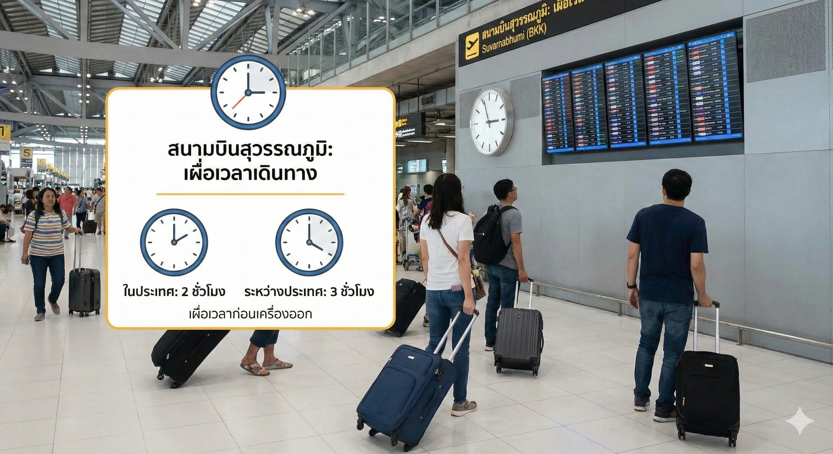 ไปสนามบินสุวรรณภูมิ ต้องเผื่อเวลากี่ชั่วโมง? (พร้อมแนะนำรถรับส่งสนามบินราคาถูก)